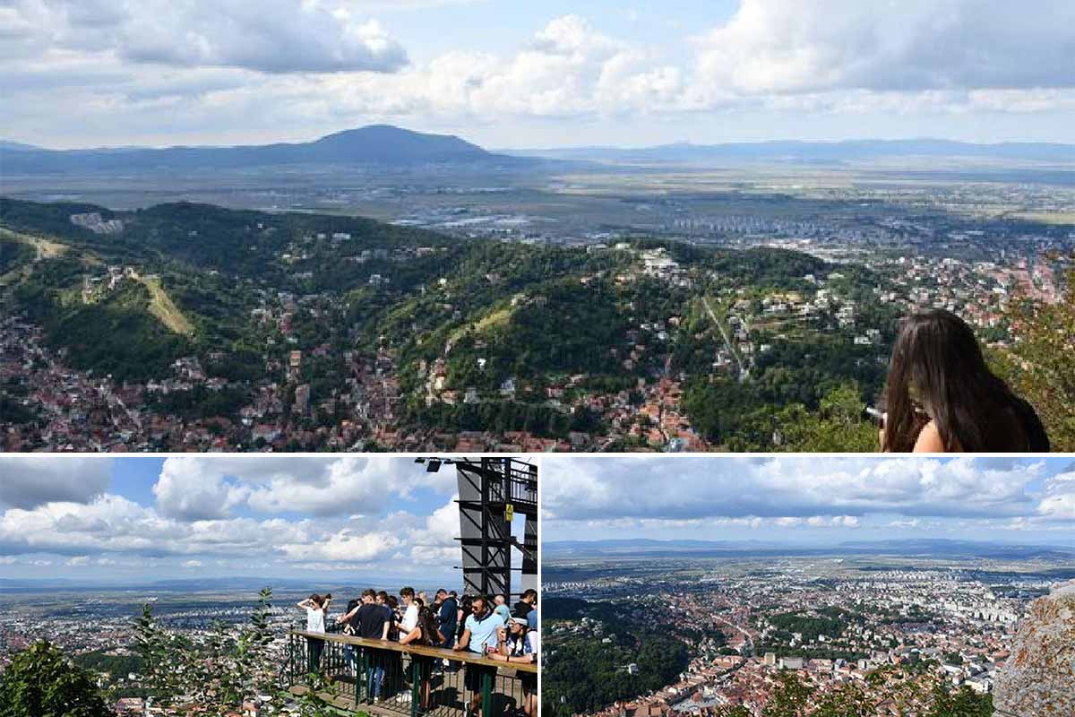 Vedere de pe Muntele Tampa | "The Pinnacle" peste Brașov și Țara Bârsei